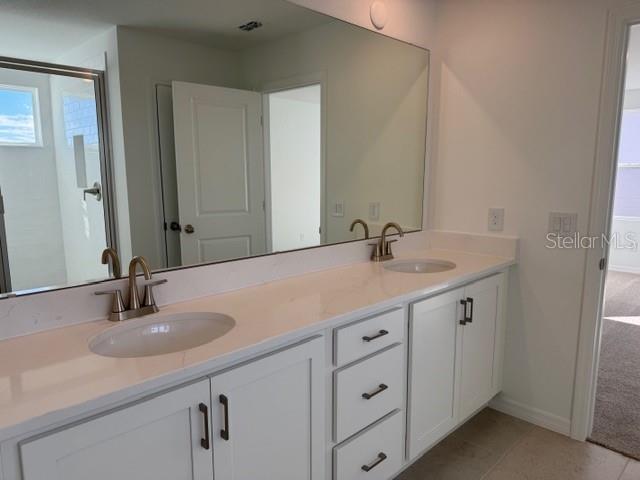 17727 Sharp Pummelo Alley Winter Garden, FL 34787 - Photo 17 of 19 a bathroom with a sink and a mirror