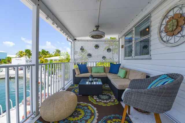 a outdoor living space with furniture