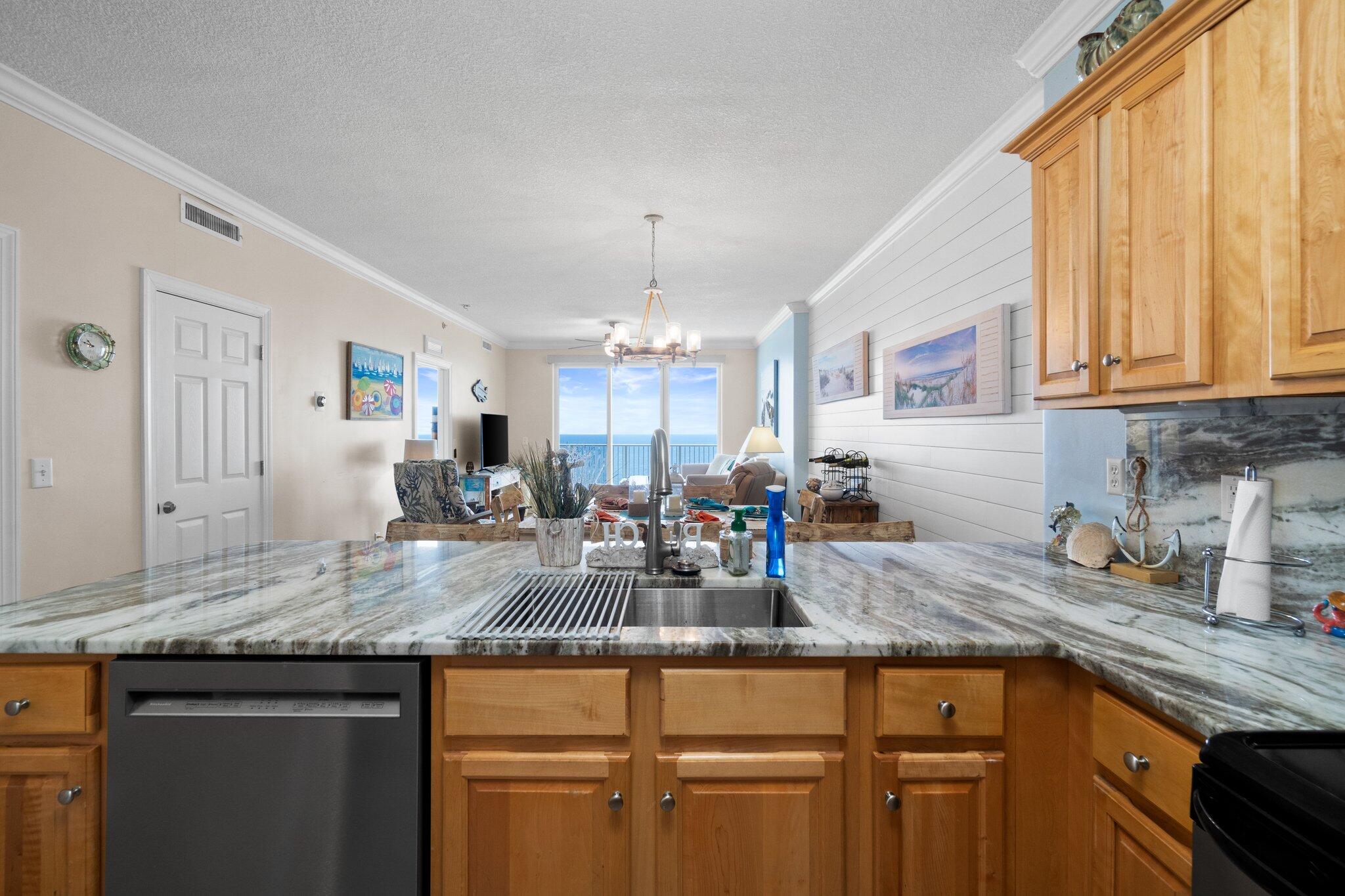 17643 Front Beach Road, Unit 1905 Panama City Beach, FL 32413 - Photo 15 of 51 A view from the kitchen