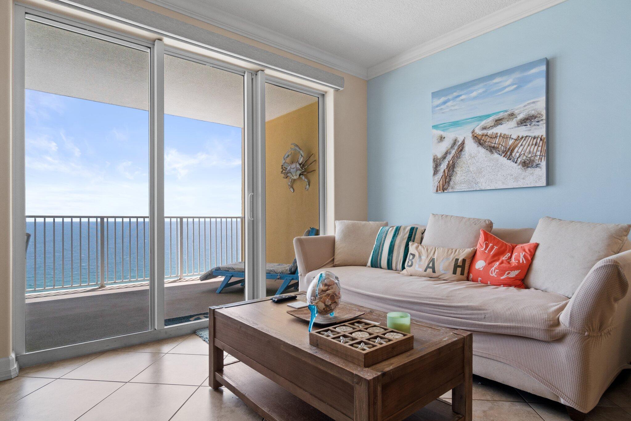 17643 Front Beach Road, Unit 1905 Panama City Beach, FL 32413 - Photo 23 of 50 Watch the game...or the Gulf!