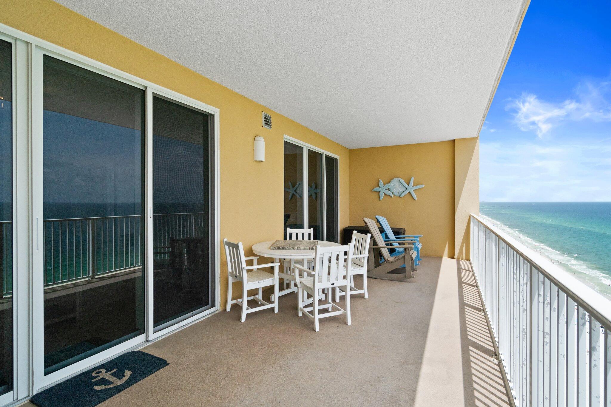 17643 Front Beach Road, Unit 1905 Panama City Beach, FL 32413 - Photo 31 of 50 HUGE balcony for everyone to enjoy