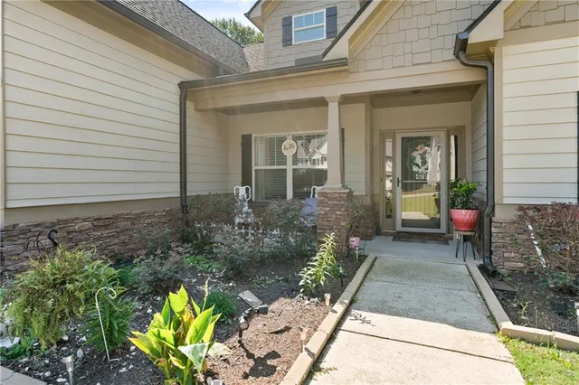 a front view of a house