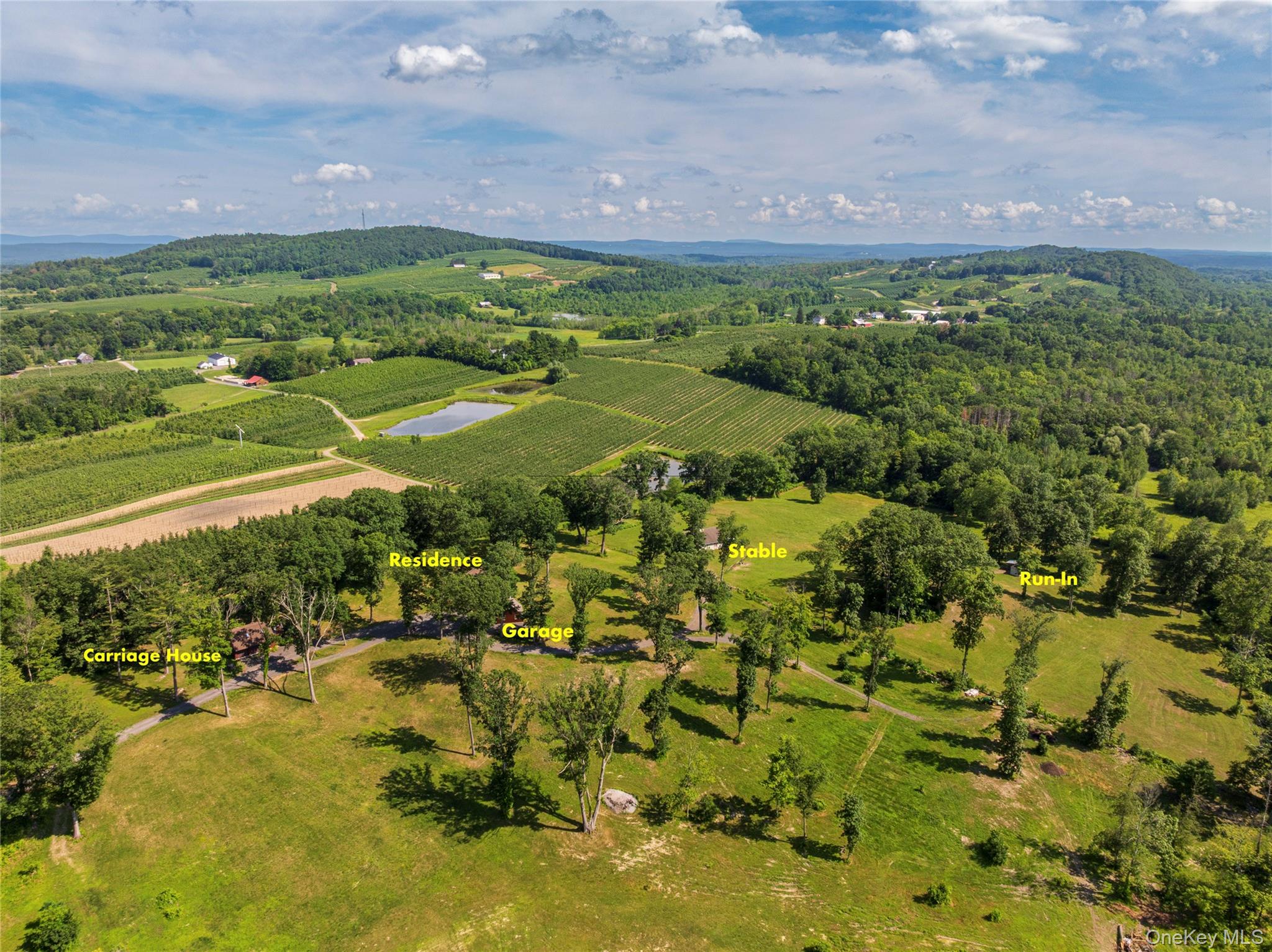 48 County Rte 14 Hudson, NY 12534 - Photo 47 of 48 Aerial view of sparsely populated area featuring rows of crops