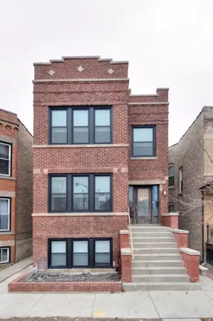 a front view of a building