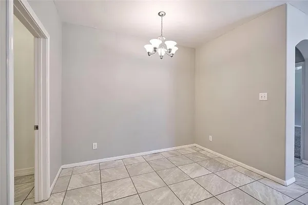 a view of a chandelier in a room