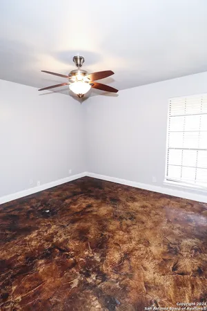 an empty room with a window