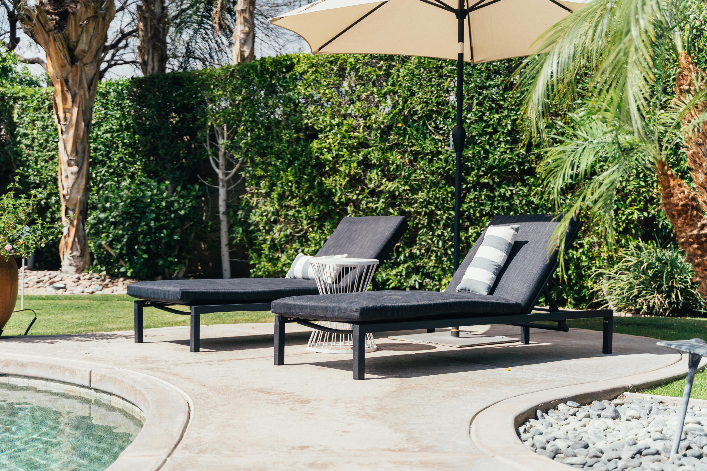 48789 Cascade Street Indio, CA 92201 - Photo 27 of 34 a view of a bench in a backyard