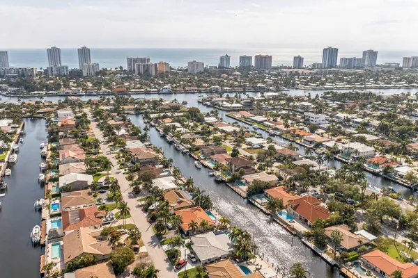 an aerial view of city