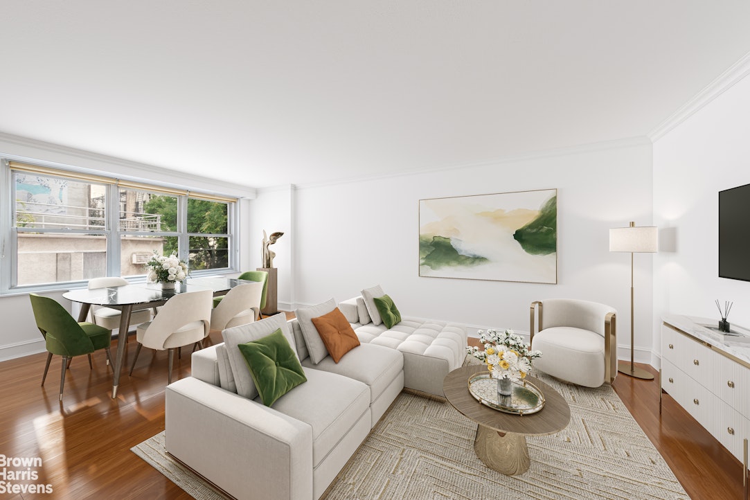 251 East 32nd Street, Unit 4J Manhattan, NY 10016 - Photo 1 of 15 a living room with furniture and wooden floor