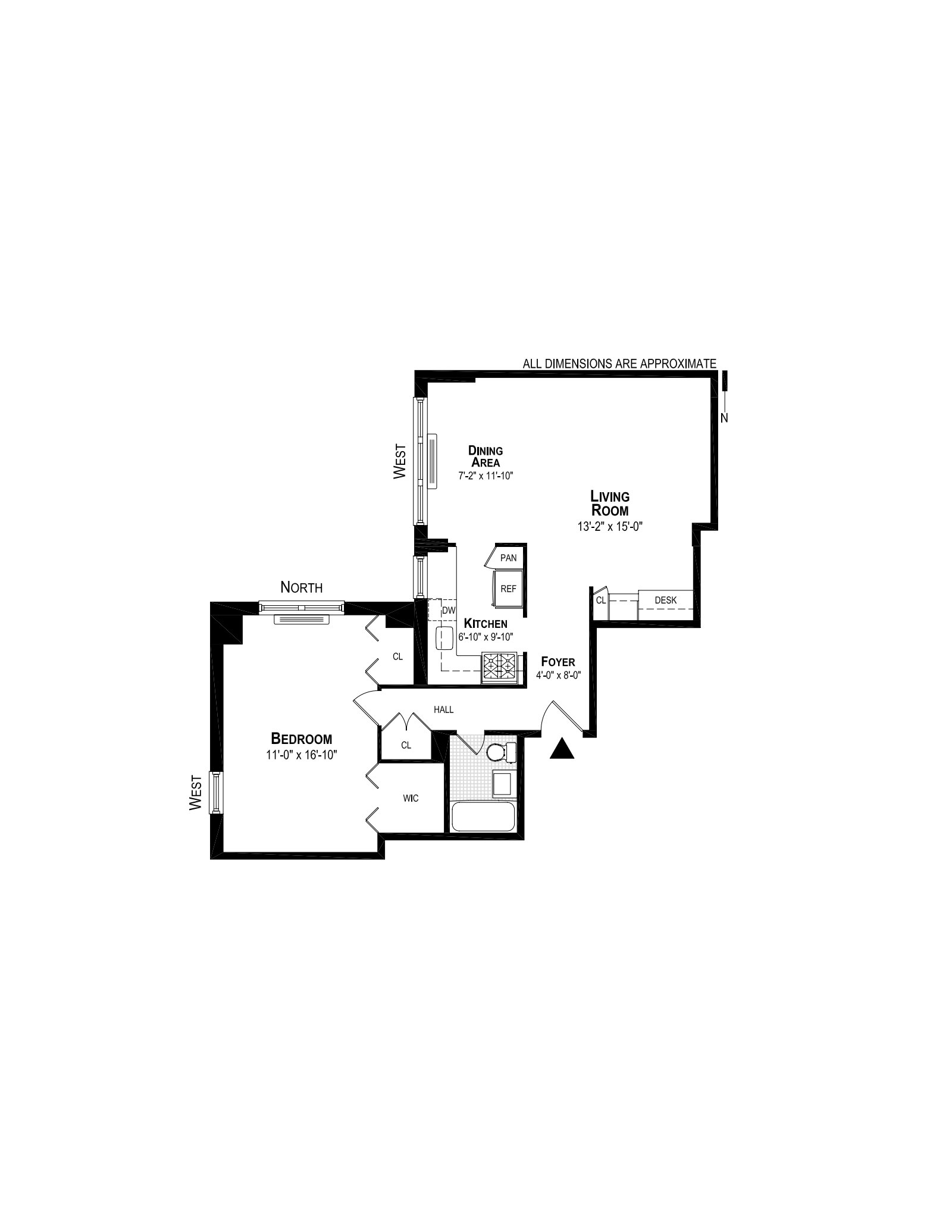 251 East 32nd Street, Unit 4J Manhattan, NY 10016 - Photo 15 of 15 a picture of a floor plan