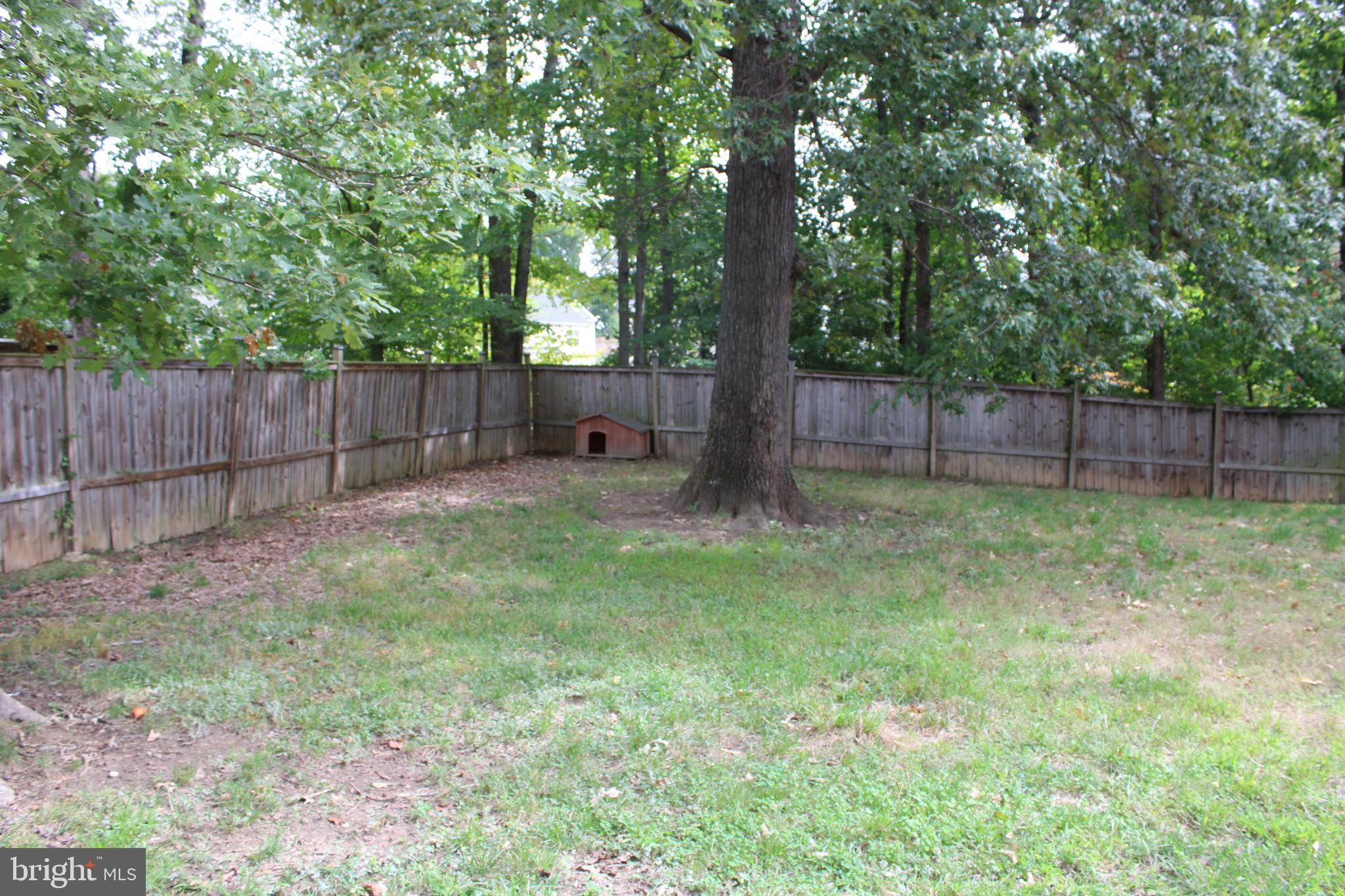 19115 Wayne Drive Triangle, VA 22172 - Photo 46 of 47 a view of a backyard with a trees and wooden fence