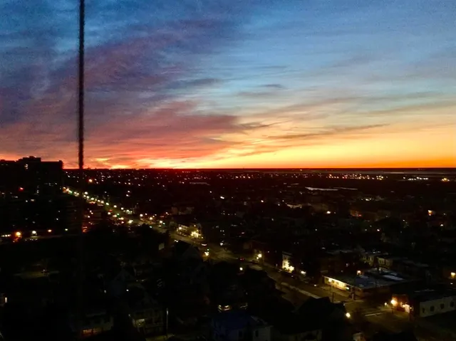 a view of city from balcony