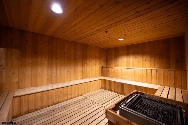 a view of a balcony with wooden floor