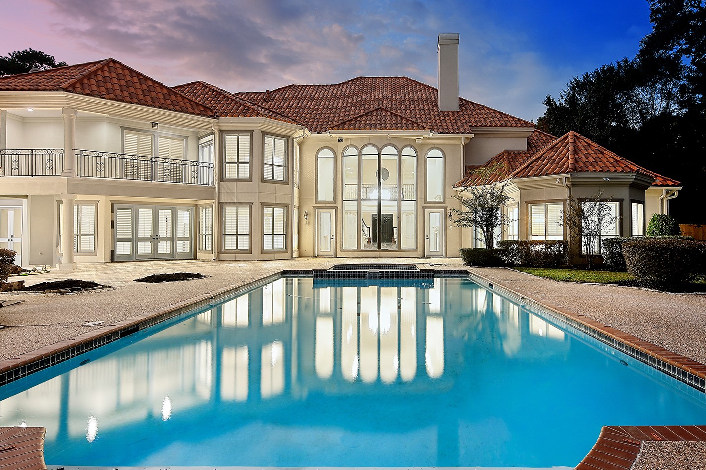 23508 Twin Oaks Drive Spring, TX 77389 - Photo 44 of 50 a front view of a house with swimming pool
