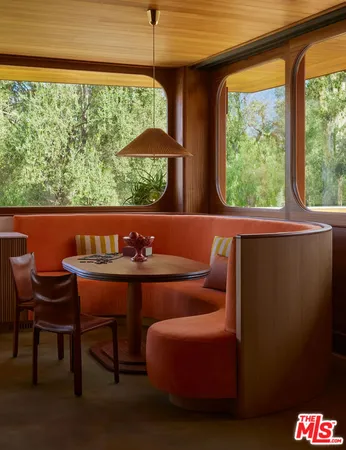 a outdoor view with a sitting space