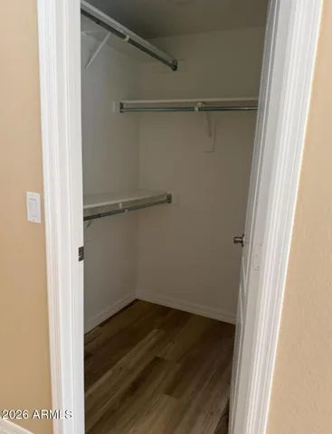 a view of small space with wooden floor