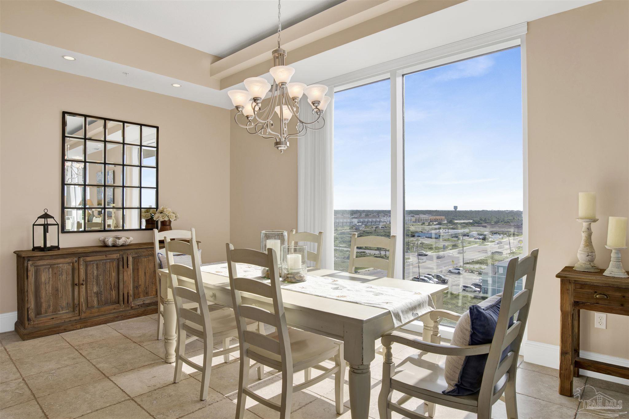 14455 Perdido Key Drive, Unit 601 Perdido Key, FL 32507 - Photo 12 of 62 a view of a dining room with furniture window and outside view