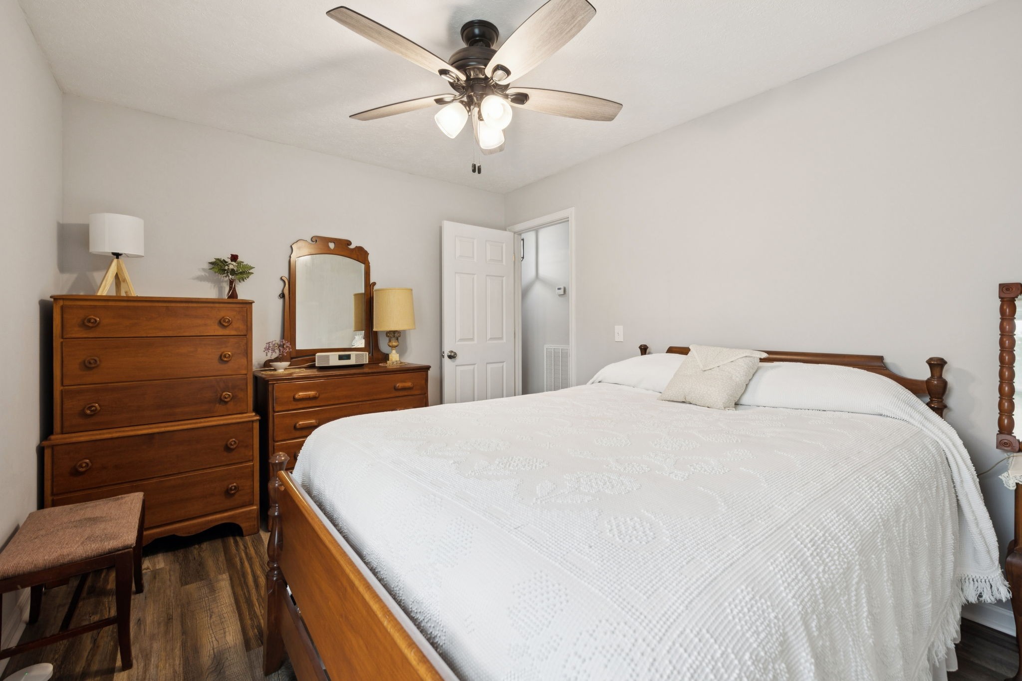 255 St Mary's Road Buffalo Valley, TN 38548 - Photo 38 of 61 a bed room with a bed and a chandelier