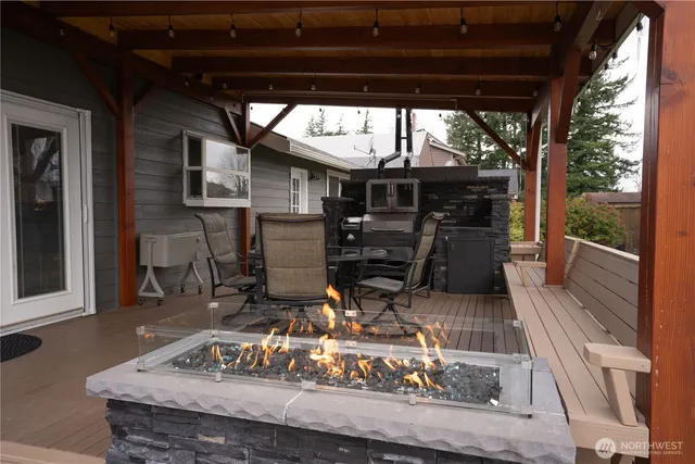 a close view of fireplace