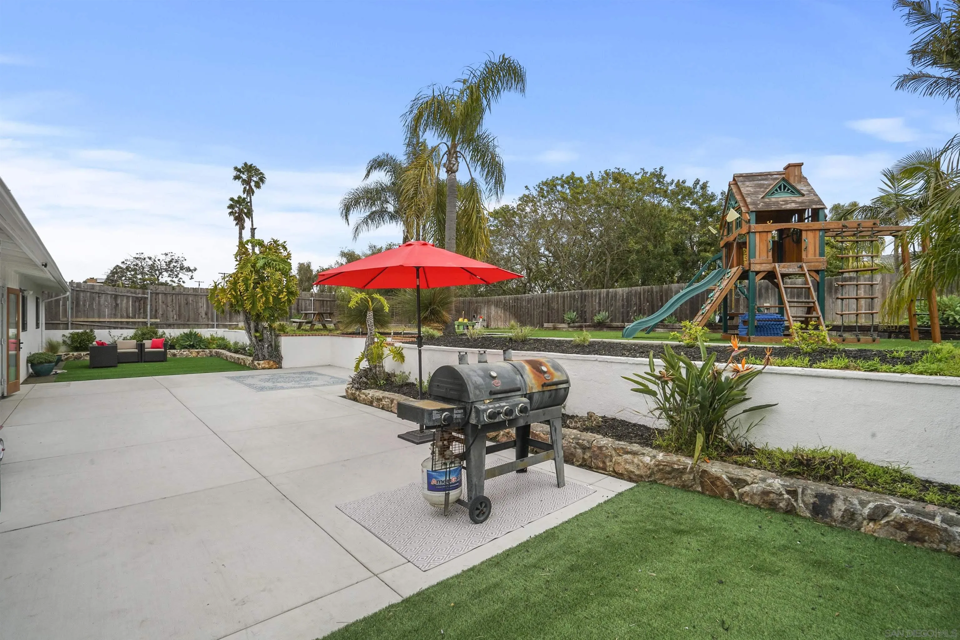 1235 Blue Sky Drive Cardiff, CA 92007 - Photo 27 of 35 a view of a backyard with a patio