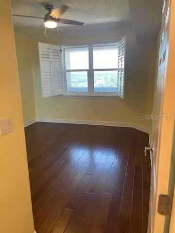 an empty room with a window