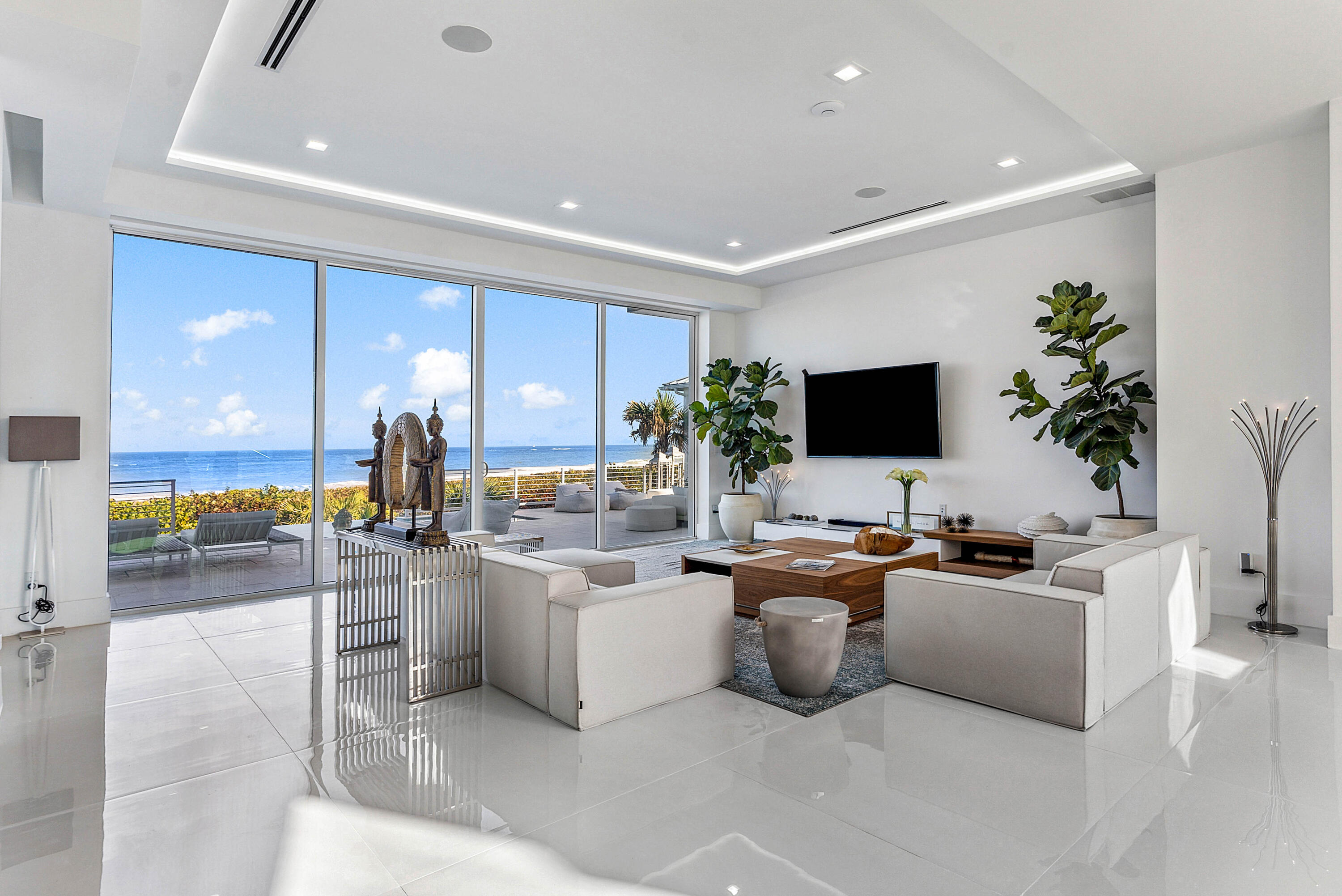 4422 North Hwy A1A Hutchinson Island, FL 34949 - Photo 11 of 86 a kitchen with lots of counter top space and living room