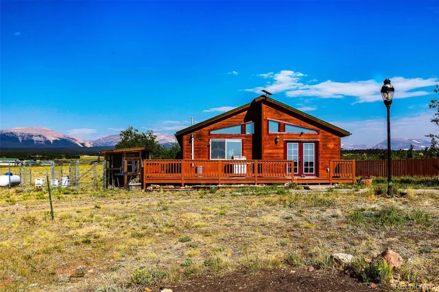 a big yard with table and chairs