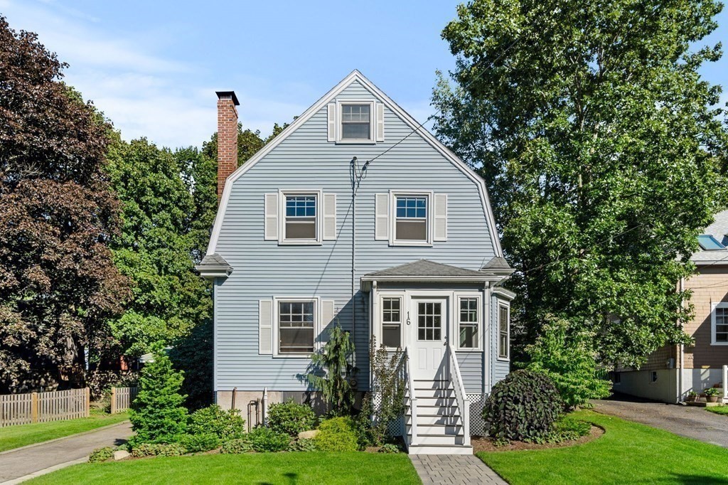 16 Manson Road Needham, MA 02494 - Photo 2 of 34 a front view of a house with garden