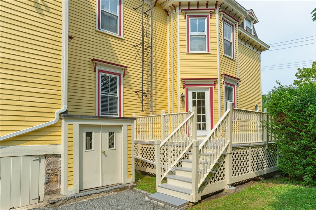 51 Annandale Road Newport, RI 02840 - Photo 16 of 22 View to the Private Porch and Private Entrance with Doors to the Basement