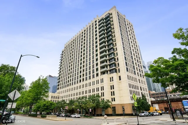 a view of a tall building