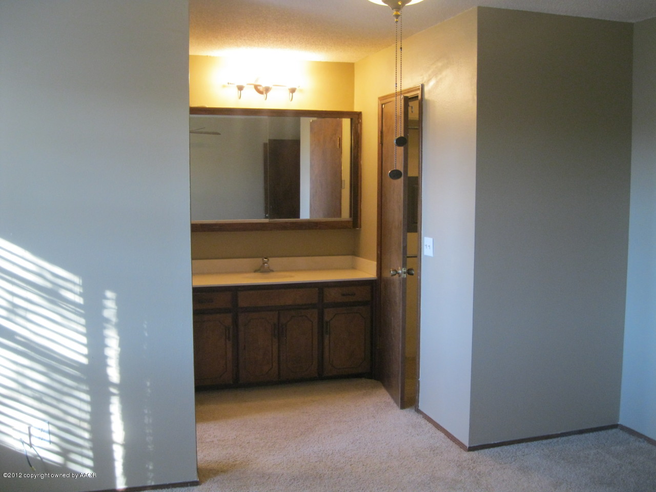 5714 South Milam Street Amarillo, TX 79110 - Photo 16 of 22 a bathroom with a double vanity sink and mirror