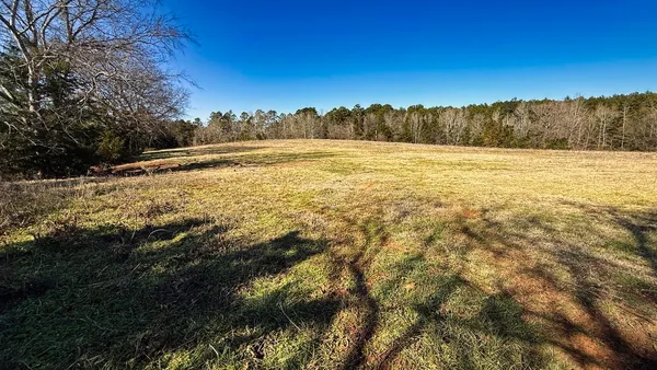 a view of a yard with wooden fence
