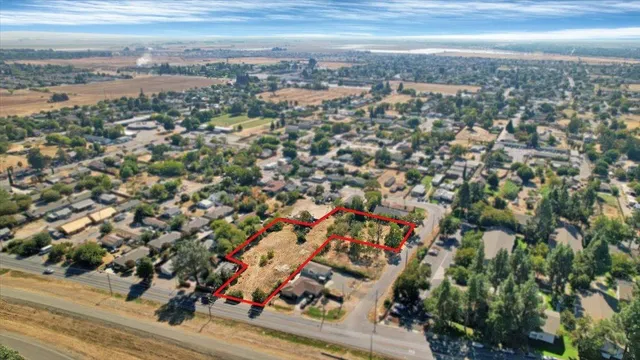 an aerial view of multiple house