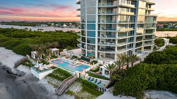 a view of outdoor space swimming pool and outdoor seating
