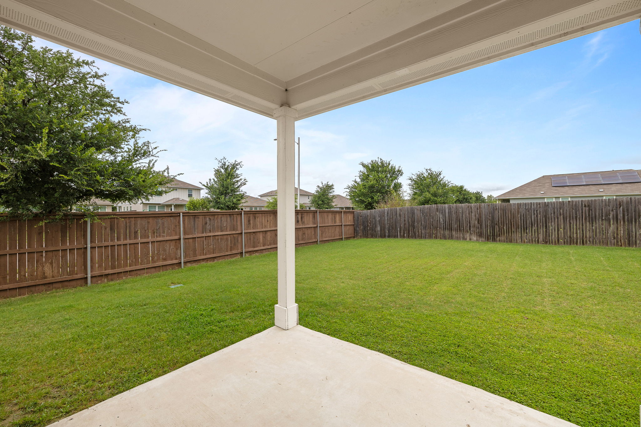 6306 Arbor Crest Lane Austin, TX 78747 - Photo 18 of 20 Covered patio. Extra large corner lot.