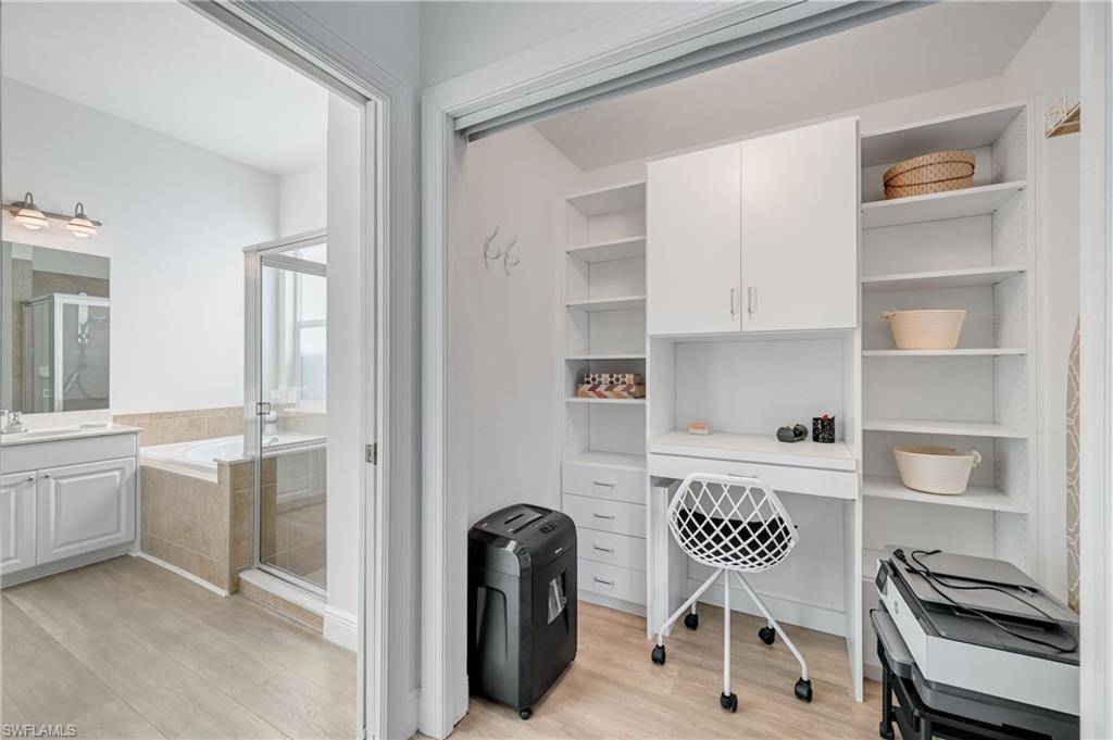 9121 Quartz Lane Naples, FL 34120 - Photo 13 of 36 Office area with light wood-type flooring