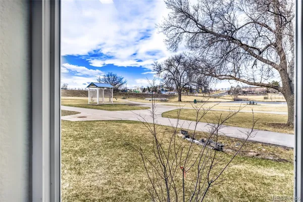 a view of an ocean with a trees