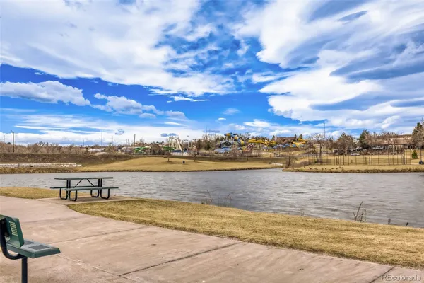 a view of an ocean with city