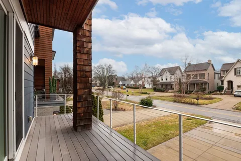 a view of a park with slide