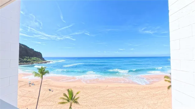 a view of beach and small space