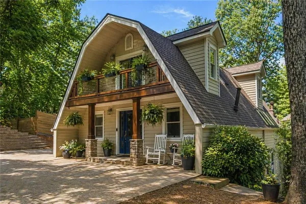 a front view of a house