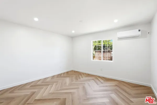 an empty room with a window