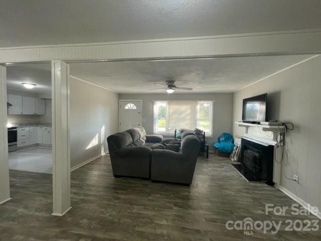 3927 Flat Creek Road Lancaster, SC 29720 - Photo 6 of 15 a living room with furniture a fireplace and a flat screen tv
