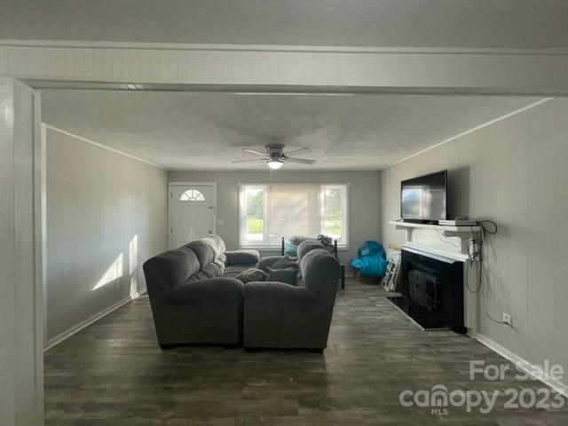 3927 Flat Creek Road Lancaster, SC 29720 - Photo 7 of 15 a living room with furniture a flat screen tv and a fireplace