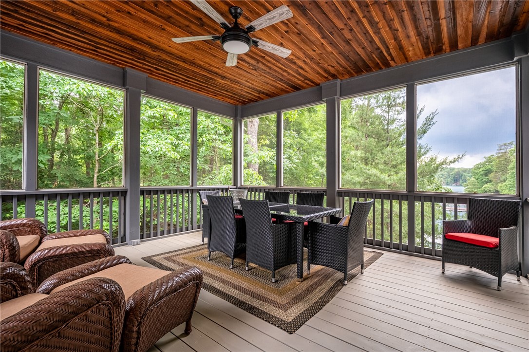 606 Wind Flower Drive Sunset, SC 29685 - Photo 20 of 49 Screened porch off kitchen. Potential 4 season roo