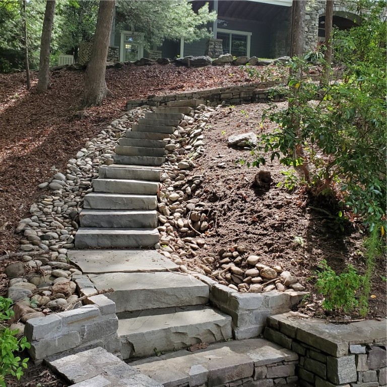 606 Wind Flower Drive Sunset, SC 29685 - Photo 23 of 49 Steps to sandy area & firepit