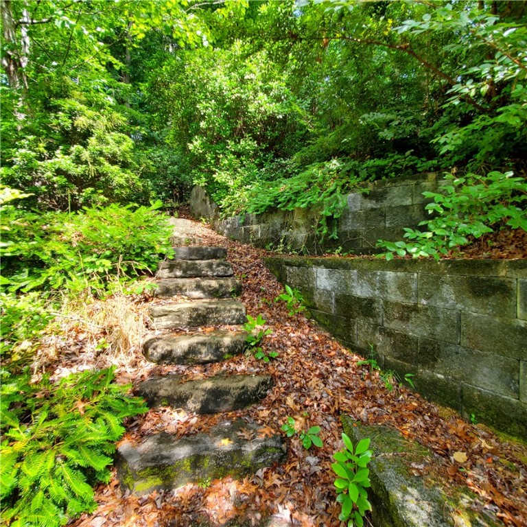 606 Wind Flower Drive Sunset, SC 29685 - Photo 48 of 49 Vacant lot - Stone terrace & Stairs to dock