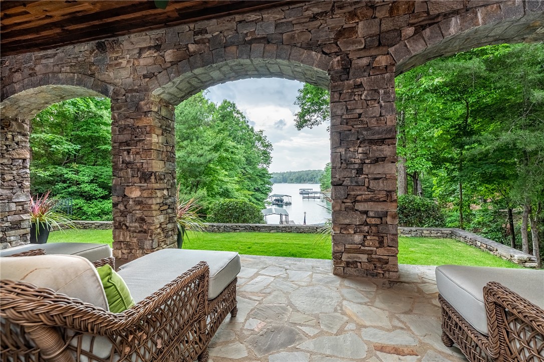 606 Wind Flower Drive Sunset, SC 29685 - Photo 5 of 49 Stone arches on lower level