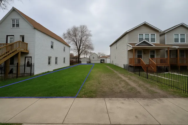 a view of a house with a yard