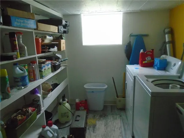 a room with storage and utility